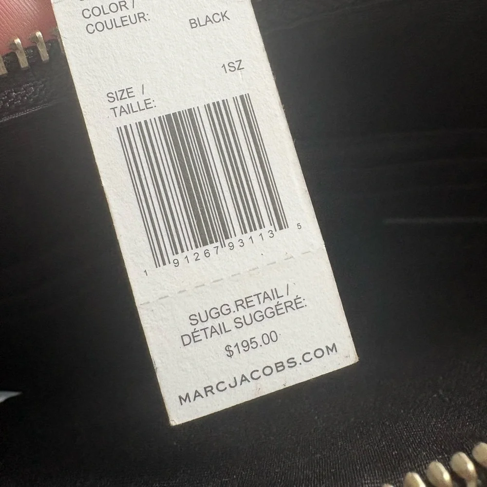 Marc Jacobs Cosmo Leather Crossbody Bag Black Pebble Chic Thick Strap NWOT - Picture 8 of 9